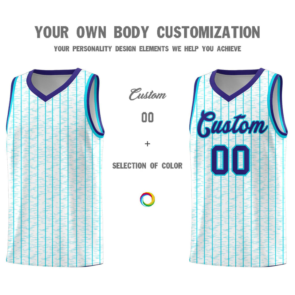 Custom White Custom Gray Pinstripe Retro Sets Uniform Basketball Jersey