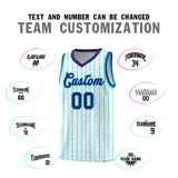 Custom White Custom Gray Pinstripe Retro Sets Uniform Basketball Jersey