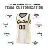 Custom White Custom Gray Pinstripe Retro Sets Uniform Basketball Jersey