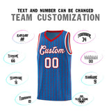 Custom Royal Custom Gray Pinstripe Retro Sets Uniform Basketball Jersey