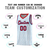 Custom White Custom Gray Pinstripe Retro Sets Uniform Basketball Jersey