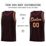 Custom Black Custom Gray Pinstripe Retro Sets Uniform Basketball Jersey