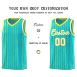 Custom Sky Blue Custom Gray Pinstripe Retro Sets Uniform Basketball Jersey