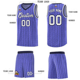 Custom Munsell Blue Custom Gray Pinstripe Retro Sets Uniform Basketball Jersey