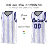 Custom White Custom Gray Pinstripe Retro Sets Uniform Basketball Jersey