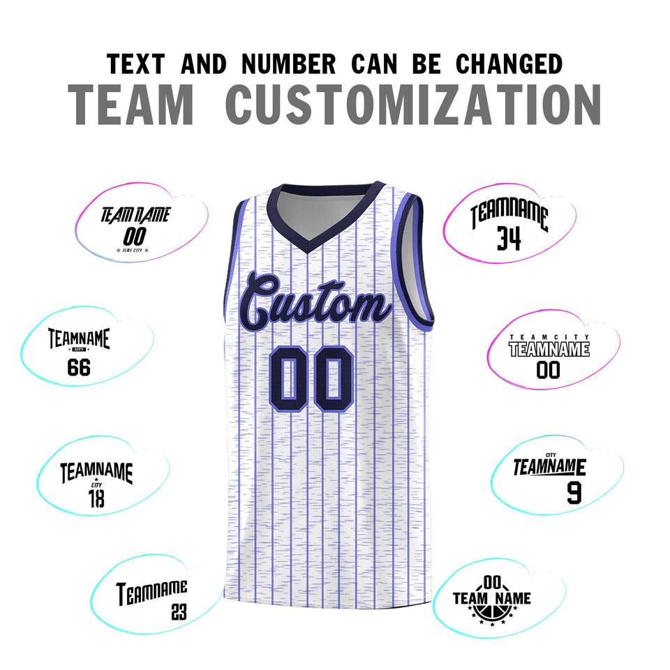 Custom White Custom Gray Pinstripe Retro Sets Uniform Basketball Jersey