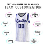 Custom White Custom Gray Pinstripe Retro Sets Uniform Basketball Jersey