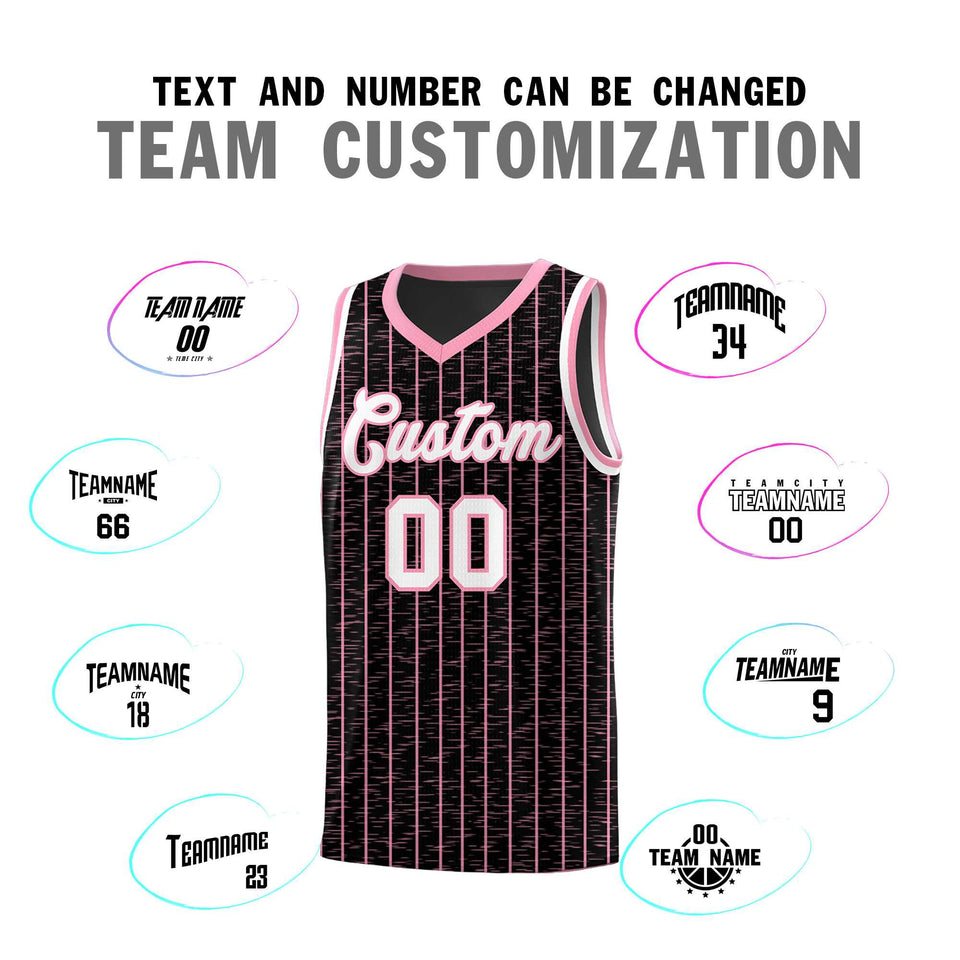 Custom Black Custom Gray Pinstripe Retro Sets Uniform Basketball Jersey