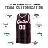 Custom Black Custom Gray Pinstripe Retro Sets Uniform Basketball Jersey