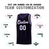 Custom Black Custom Gray Pinstripe Retro Sets Uniform Basketball Jersey