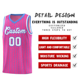 Custom Pink Custom Gray Pinstripe Retro Sets Uniform Basketball Jersey