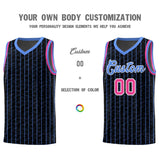 Custom Black Custom Gray Pinstripe Retro Sets Uniform Basketball Jersey