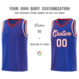 Custom Royal Blue Custom Gray Pinstripe Retro Sets Uniform Basketball Jersey