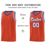 Custom Orange Custom Gray Pinstripe Retro Sets Uniform Basketball Jersey