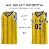 Custom Gold Custom Gray Pinstripe Retro Sets Uniform Basketball Jersey