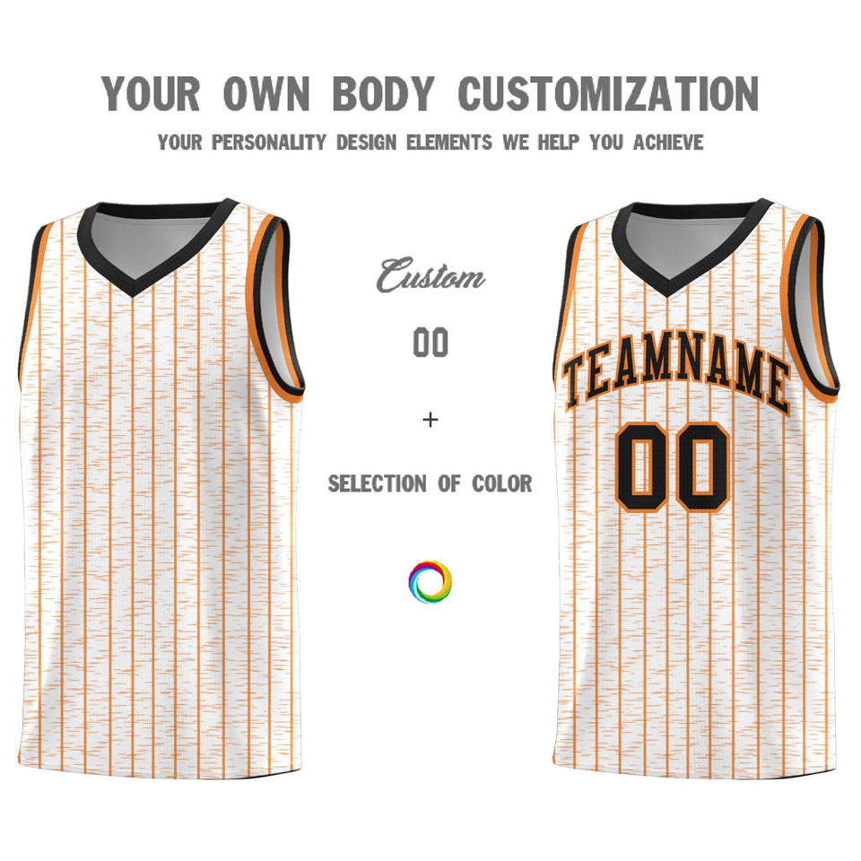 Custom White Custom Gray Pinstripe Retro Sets Uniform Basketball Jersey