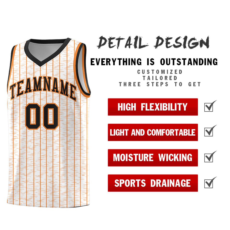 Custom White Custom Gray Pinstripe Retro Sets Uniform Basketball Jersey