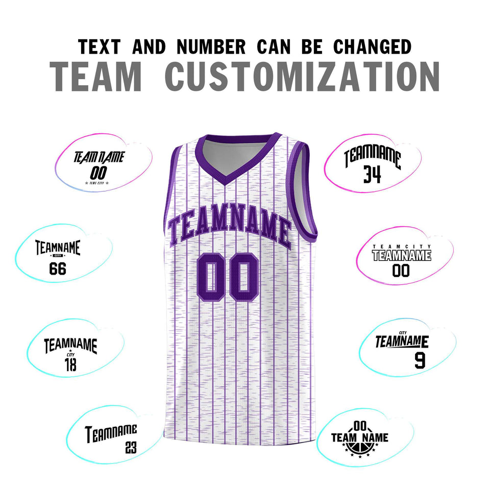Custom White Custom Gray Pinstripe Retro Sets Uniform Basketball Jersey