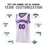 Custom White Custom Gray Pinstripe Retro Sets Uniform Basketball Jersey