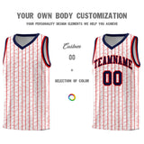 Custom White Custom Gray Pinstripe Retro Sets Uniform Basketball Jersey