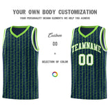 Custom Navy Custom Gray Pinstripe Retro Sets Uniform Basketball Jersey