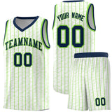 Custom White Custom Gray Pinstripe Retro Sets Uniform Basketball Jersey