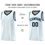 Custom White Custom Gray Pinstripe Retro Sets Uniform Basketball Jersey