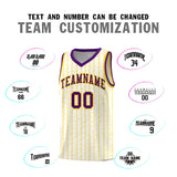 Custom White Custom Gray Pinstripe Retro Sets Uniform Basketball Jersey