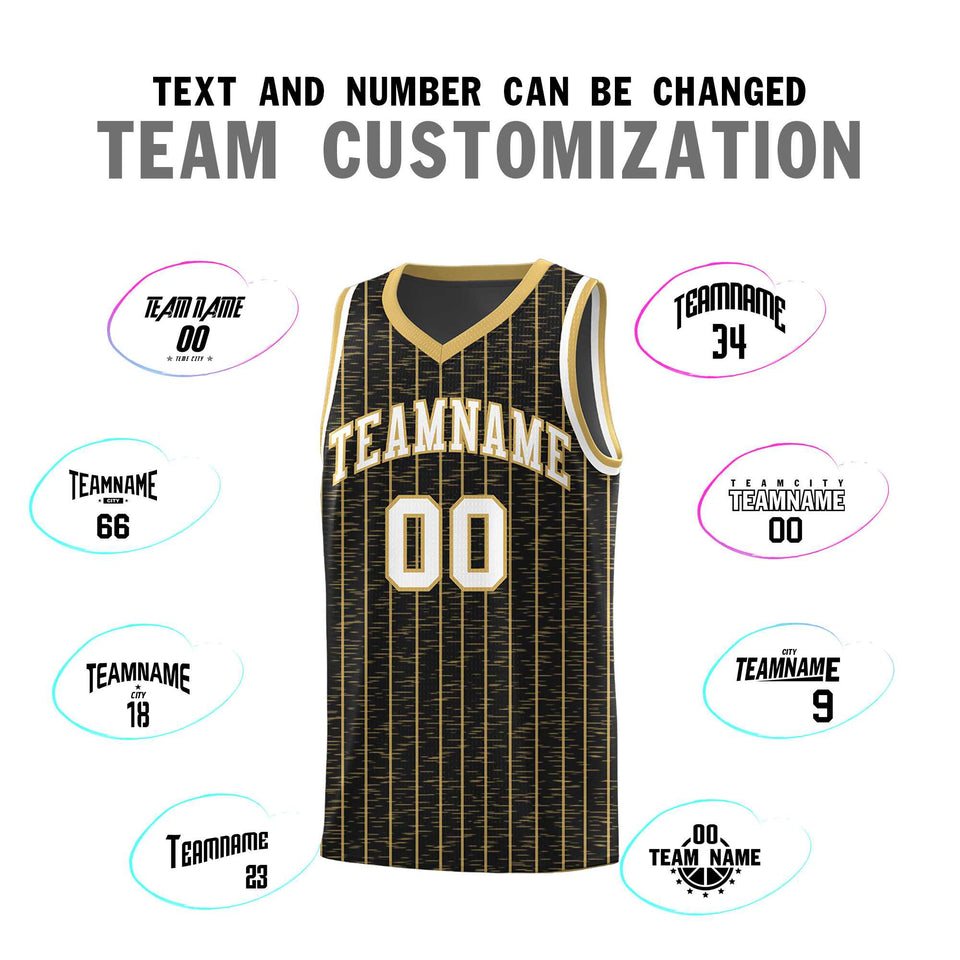 Custom Black Custom Gray Pinstripe Retro Sets Uniform Basketball Jersey
