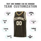 Custom Black Custom Gray Pinstripe Retro Sets Uniform Basketball Jersey