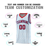 Custom White Custom Gray Pinstripe Retro Sets Uniform Basketball Jersey