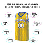 Custom Gold Custom Gray Pinstripe Retro Sets Uniform Basketball Jersey