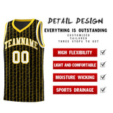 Custom Black Custom Gray Pinstripe Retro Sets Uniform Basketball Jersey