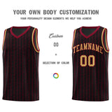 Custom Black Custom Gray Pinstripe Retro Sets Uniform Basketball Jersey
