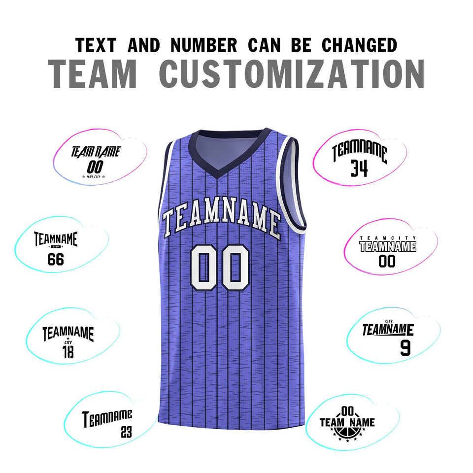 Custom Munsell Blue Custom Gray Pinstripe Retro Sets Uniform Basketball Jersey