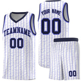 Custom White Custom Gray Pinstripe Retro Sets Uniform Basketball Jersey