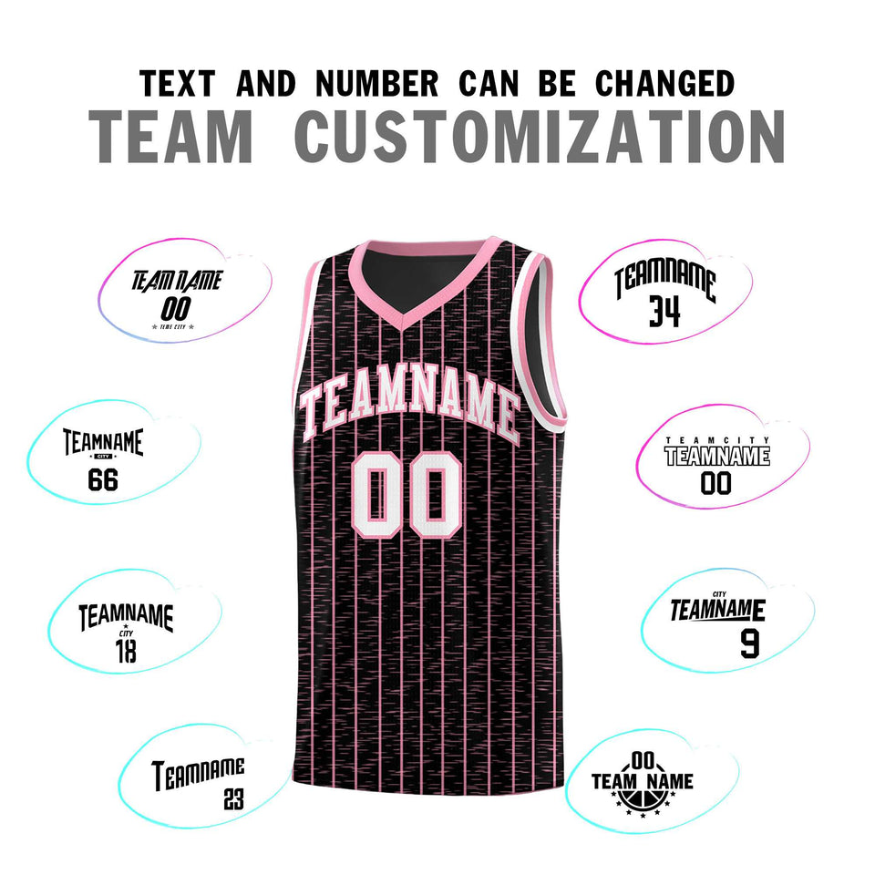 Custom Black Custom Gray Pinstripe Retro Sets Uniform Basketball Jersey