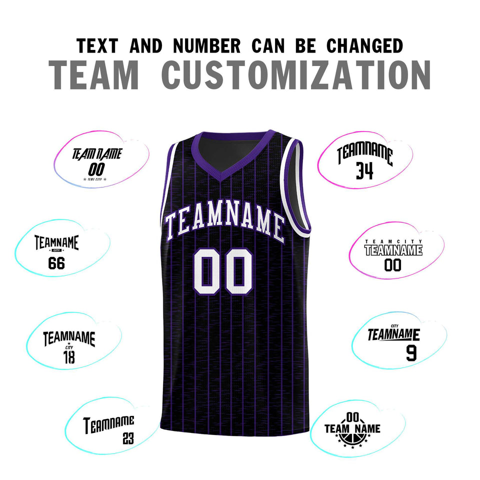 Custom Black Custom Gray Pinstripe Retro Sets Uniform Basketball Jersey