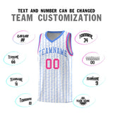Custom White Custom Gray Pinstripe Retro Sets Uniform Basketball Jersey