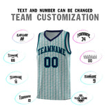 Custom Gray Custom Gray Pinstripe Retro Sets Uniform Basketball Jersey