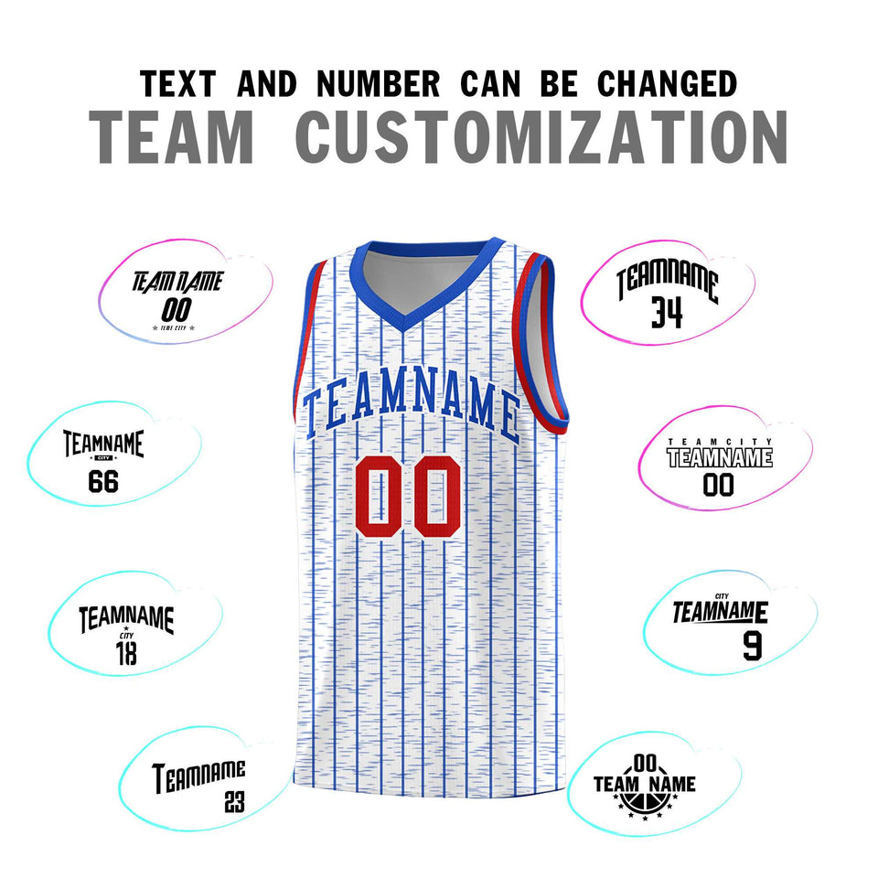 Custom White Custom Gray Pinstripe Retro Sets Uniform Basketball Jersey