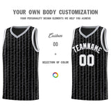 Custom Black Custom Gray Pinstripe Retro Sets Uniform Basketball Jersey