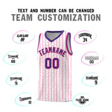 Custom White Custom Gray Pinstripe Retro Sets Uniform Basketball Jersey