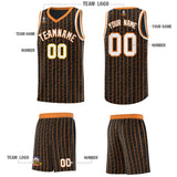Custom Black Custom Gray Pinstripe Retro Sets Uniform Basketball Jersey