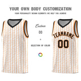 Custom White Custom Gray Pinstripe Retro Sets Uniform Basketball Jersey