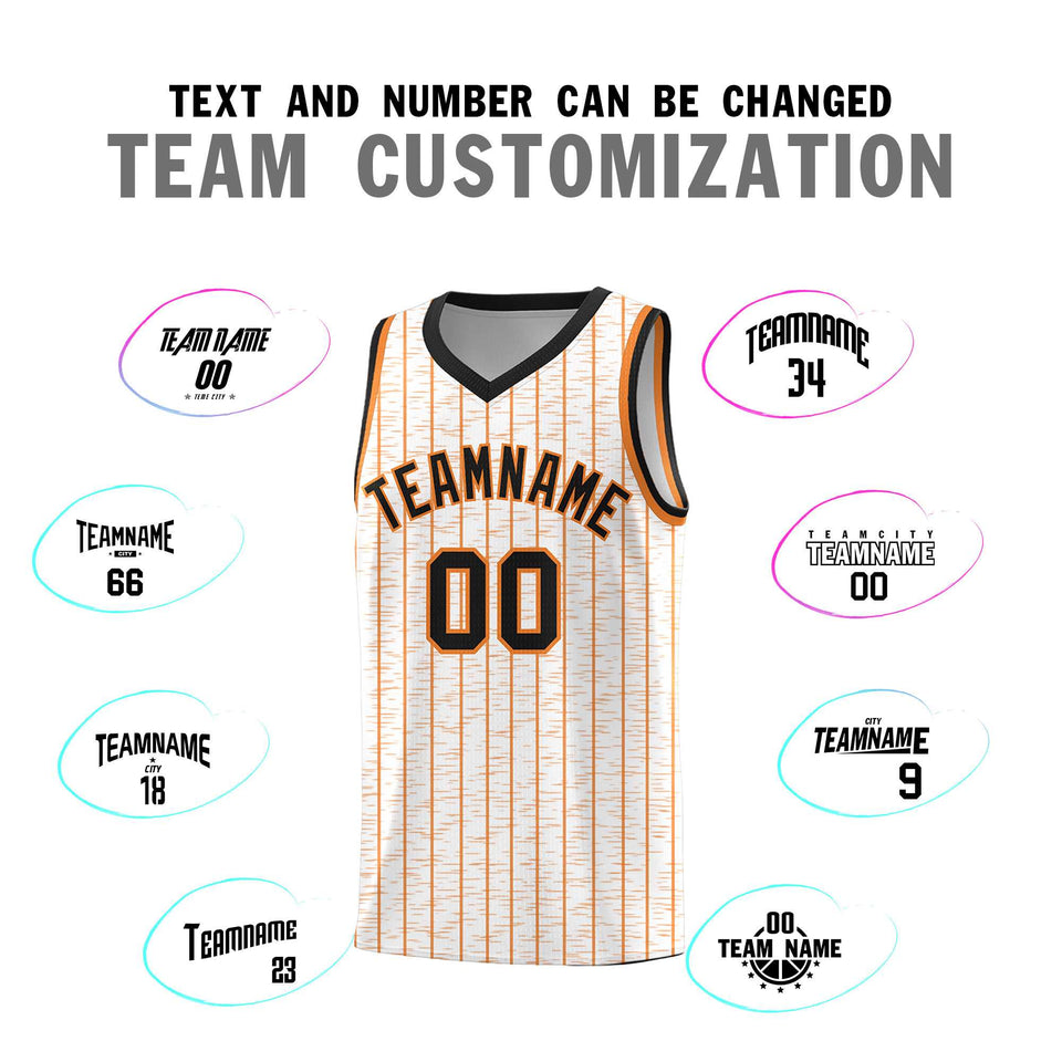 Custom White Custom Gray Pinstripe Retro Sets Uniform Basketball Jersey