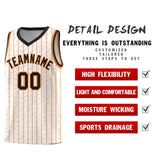 Custom White Custom Gray Pinstripe Retro Sets Uniform Basketball Jersey