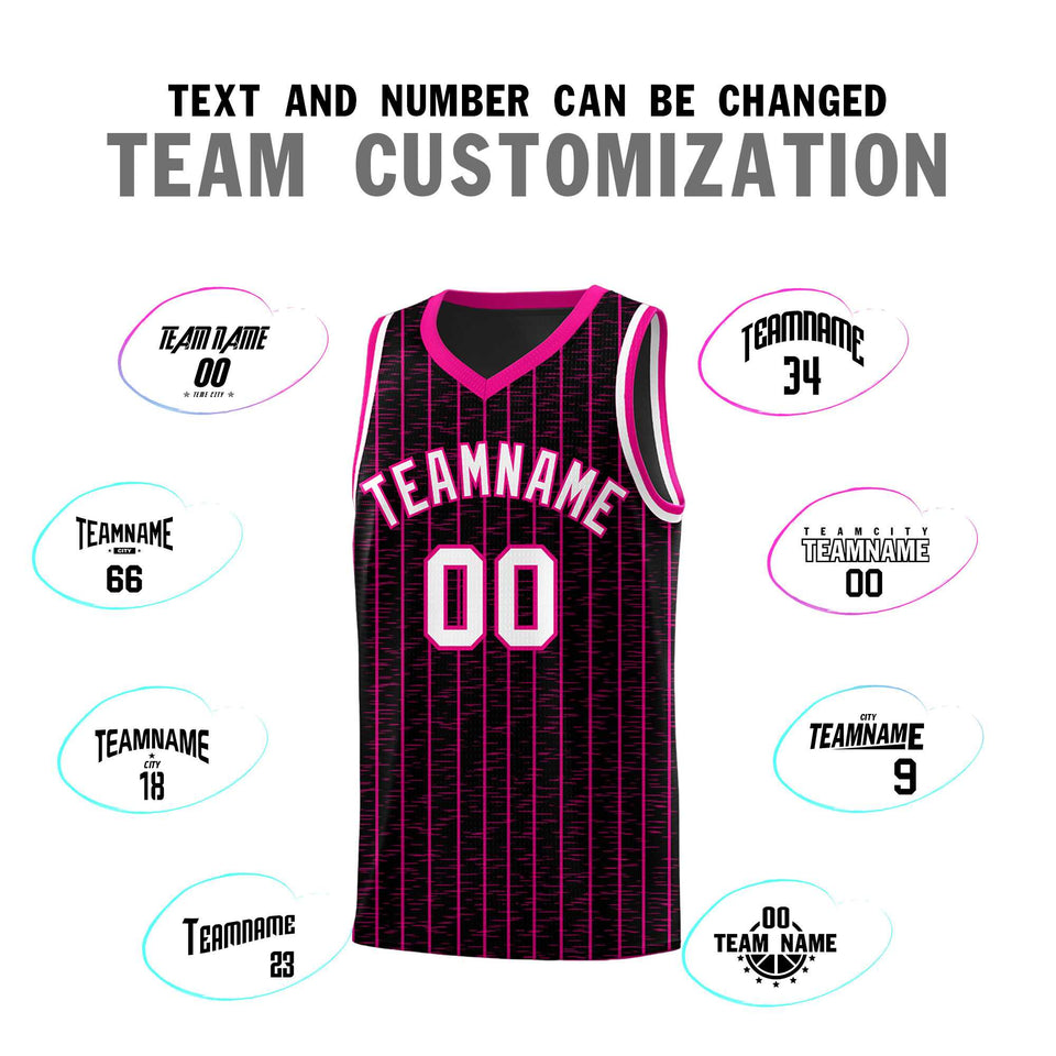 Custom Black Custom Gray Pinstripe Retro Sets Uniform Basketball Jersey