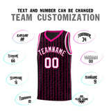 Custom Black Custom Gray Pinstripe Retro Sets Uniform Basketball Jersey