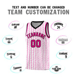Custom White Custom Gray Pinstripe Retro Sets Uniform Basketball Jersey
